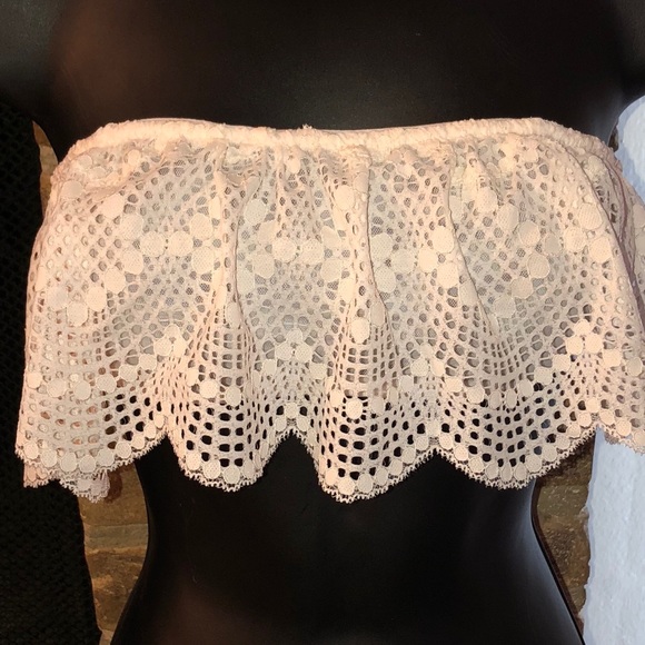 Victoria’s Secret white bandeau lace top - Picture 2 of 3